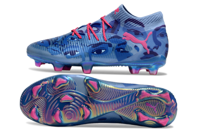 Puma Future 8 Ultimate FG Firm Ground Soccer Cleats - Blue/Pink/Gold