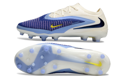 Nike Phantom 6 Elite Low FG Firm Ground Soccer Cleats - Blue/White/Yellow