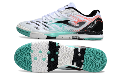 Joma Top Flex IC Indoor & Futsal Soccer Shoes - White/Jade/Red