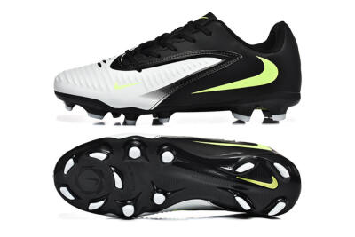 Nike Phantom 6 Elite Low FG Firm Ground Soccer Cleats - White/Black/Yellow