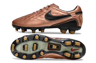Nike Tiempo Legend R10 Elite FG Firm Ground Soccer Cleats - Gold/Black/Red