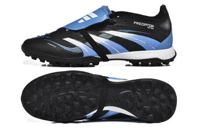 Adidas Predator 25 Elite Foldover Tongue TF Artificial Turf Soccer Shoes - Black/White/Blue