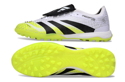 Adidas Predator League Foldover Tongue TF Artificial Turf Soccer Shoes - White/Black/Yellow