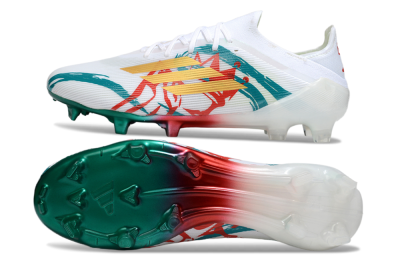 Adidas F50 Elite FG Firm Ground Soccer Cleats - White/Green/Gold/Red
