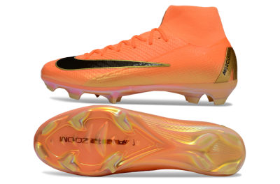 Nike Air Zoom Mercurial Superfly 10 Elite FG Firm Ground Soccer Cleats - Red/Black/Gold