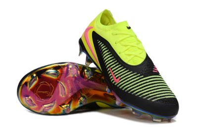 Nike Phantom 6 Elite Low FG Firm Ground Soccer Cleats - Yellow/Black/Pink