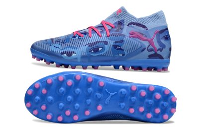 Puma Future 8 Ultimate MG Multi Ground Soccer Cleats - Blue/Pink/Black