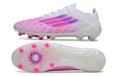 Adidas F50 Pro FG Firm Ground Soccer Cleats - White/Pink/Blue