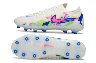 Nike Phantom GX 2 Elite AG Artificial Grass Soccer Cleats - White/Blue/Pink