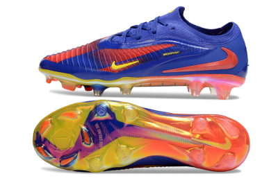 Nike Phantom 6 Elite FG Firm Ground Soccer Cleats - Blue/Red/Yellow