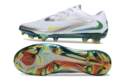 Nike Phantom 6 Elite FG Firm Ground Soccer Cleats - White/Silver/Yellow