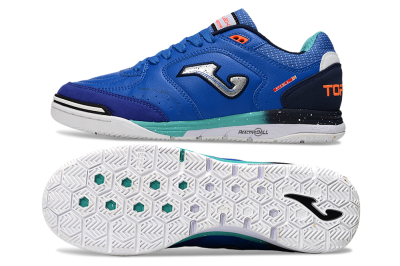 Joma Top Flex IC Indoor & Futsal Soccer Shoes - Blue/Silver/Black