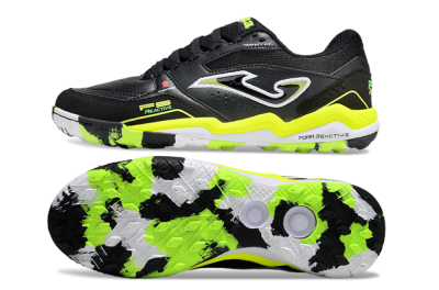 Joma Top Flex TF Artificial Turf Soccer Shoes - Black/White/Yellow