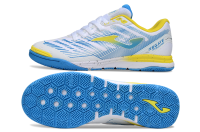 Joma Top Flex IC Indoor & Futsal Soccer Shoes - White/Blue/Yellow