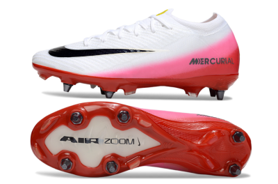 Nike Air Zoom Mercurial Vapor 16 Elite SG Soft Ground Soccer Cleats - White/Black/Red