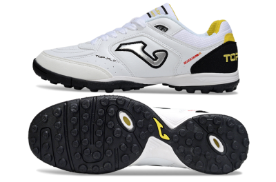 Joma Top Flex TF Artificial Turf Soccer Shoes - White/Silver/Black
