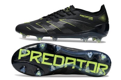 Adidas Predator 25 Elite FG Firm Ground Soccer Cleats - Black/Silver/Yellow