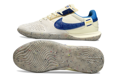 Nike Street Gato IC Indoor & Futsal Soccer Shoes - Grey/Beige/Blue