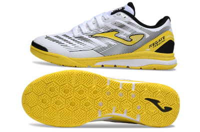 Joma Top Flex IC Indoor & Futsal Soccer Shoes - White/Black/Yellow