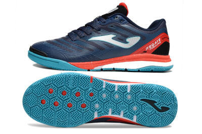 Joma Top Flex IC Indoor & Futsal Soccer Shoes - Blue/Silver/Red