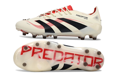 Adidas Predator 25 Elite AG Artificial Grass Soccer Cleats - White/Black/Red