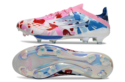 Adidas F50+ Elite Lightstrike Pro FG Firm Ground Soccer Cleats - Pink/Red/Blue