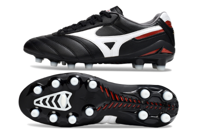 Mizuno Morelia 2 FG Firm Ground Soccer Cleats - Black/White/Red