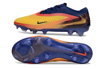 Nike Phantom 6 Elite Low FG Firm Ground Soccer Cleats - Yellow/Red/Blue/Gold