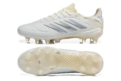 Adidas Copa Pure 2 FG Firm Ground Soccer Cleats - White/Light Gray/Blue
