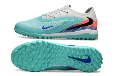 Nike Phantom 6 Low Elite TF Artificial Turf Soccer Shoes - Aqua/Bright Aqua/Coral Pink