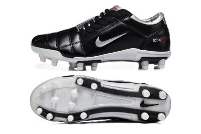 Nike Total 90 III FG Firm Ground Soccer Cleats - Black/Silver/White