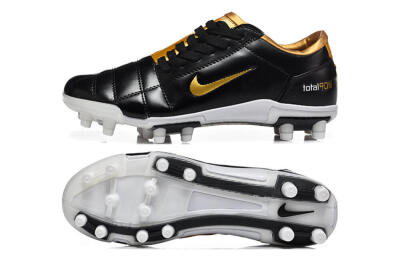 Nike Total 90 III FG Firm Ground Soccer Cleats - Black/Gold Metallic/White