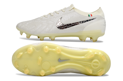 Nike Tiempo Legend 10 Elite FG Firm Ground Soccer Cleats - White/Ivory/Metallic Silver