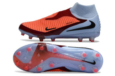 Nike Phantom 6 Elite High AG Artificial Grass Soccer Cleats - Orange/Crimson Burst/Light Blue