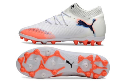 Puma Future 8 Ultimate MG Multi Ground Soccer Cleats - White/Coral Blaze/Black