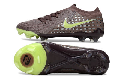 Nike Phantom GX 2 Elite FG Firm Ground Soccer Cleats - Brown/Lime Green/Charcoal Gray