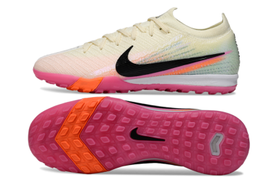 Nike Air Zoom Mercurial Vapor 16 Elite TF Artificial Turf Soccer Shoes - Cream/Electric Pink/Neon Orange
