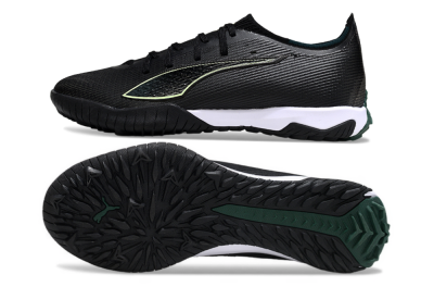 Puma Ultra Ultimate TF Artificial Turf Soccer Shoes - Black/Emerald Glint/White Shine
