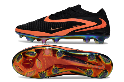 Nike Phantom 6 Low Elite FG Firm Ground Soccer Cleats - Black/Vibrant Orange/Rainbow Hues