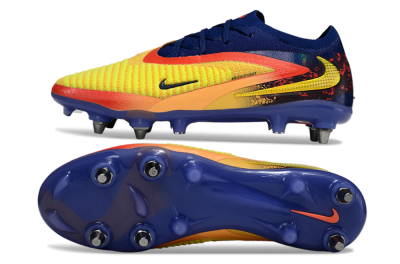 Nike Phantom 6 Low Elite SG Soft Ground Soccer Cleats - Yellow/Bright Yellow/Deep Blue