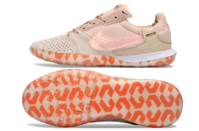 Nike Street Gato IC Indoor & Futsal Soccer Shoes - Beige/Peachy Tone/Coral Accents