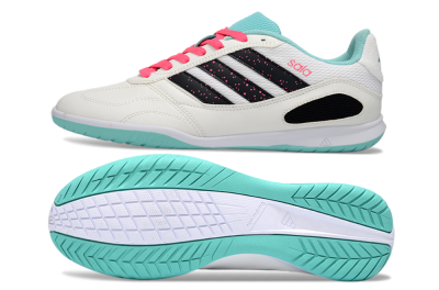 Adidas Top Sala IC Indoor & Futsal Soccer Shoes - White/Aqua Breeze/Pink Blast