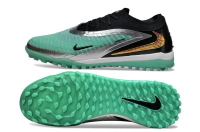 Nike Phantom 6 Low Elite TF Artificial Turf Soccer Shoes - Green/Aqua Breeze/Silver Glimmer