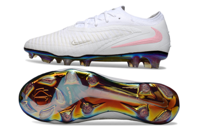Nike Phantom 6 Low Elite FG Firm Ground Soccer Cleats - White/Iridescent/Light Pink