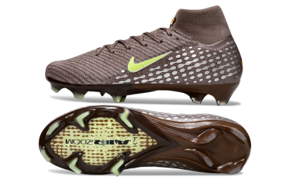 Nike Air Zoom Mercurial Superfly 10 Elite FG Firm Ground Soccer Cleats - Brown/Yellow/Silver