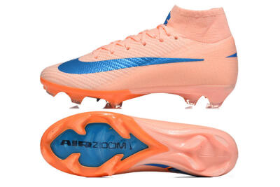Nike Air Zoom Mercurial Superfly 10 Elite FG Firm Ground Soccer Cleats - Pink/Coral Orange/Deep Blue