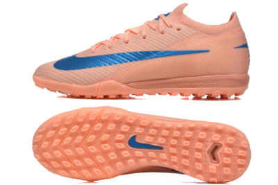 Nike Air Zoom Mercurial Vapor 16 Elite TF Artificial Turf Soccer Shoes - Peach/Azure Blue/Pearl Pink
