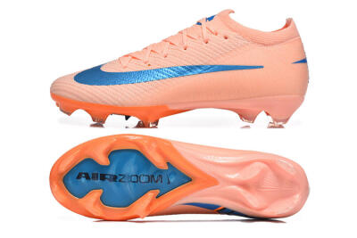 Nike Air Zoom Mercurial Vapor 16 Elite FG Firm Ground Soccer Cleats - Peach/Sky Blue/Coral Orange