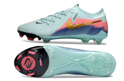 Nike Phantom GX 2 Elite FG Firm Ground Soccer Cleats - Aqua/Coral Fade/Deep Blue