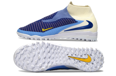 Nike Phantom 6 High Elite TF Artificial Turf Soccer Shoes - Blue/Sky Blue/Deep Blue